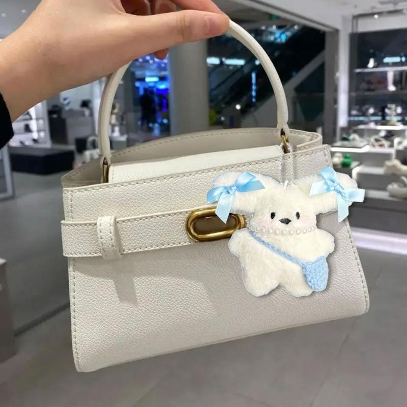 Plush Hanging Decors Soft Key Accessory Plush Key Holder Animal Shape Bag Charm Dog Plush Pendant Suitable for Girls
