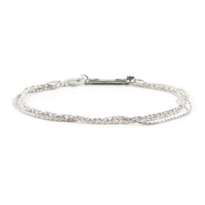 SEWNSWEN SEWN SWEN SILVER DOUBLE LAYERED TWIST KINK CHAIN Bracelet
