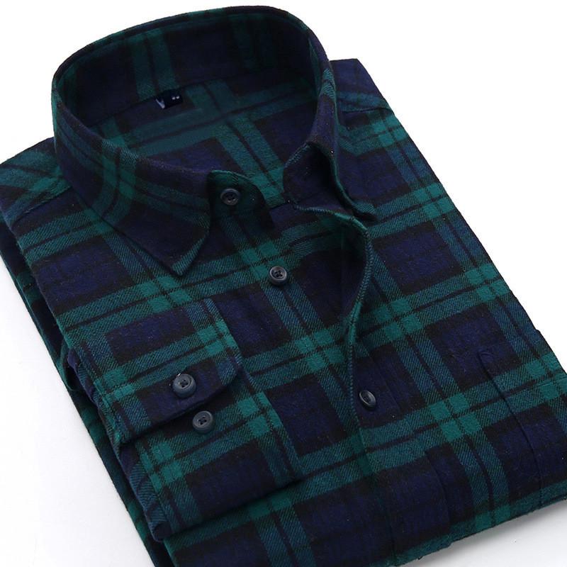 Plaid Shirt 2026 New Autumn Winter Flannel Red Checkered Shirt Men Shirts Long Sleeve Chemise Homme Cotton Male Check Shirts