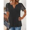 DICIFY Women's Fashion Casual Summer Spring Short Sleeve V-Neck Blouses & Shirts