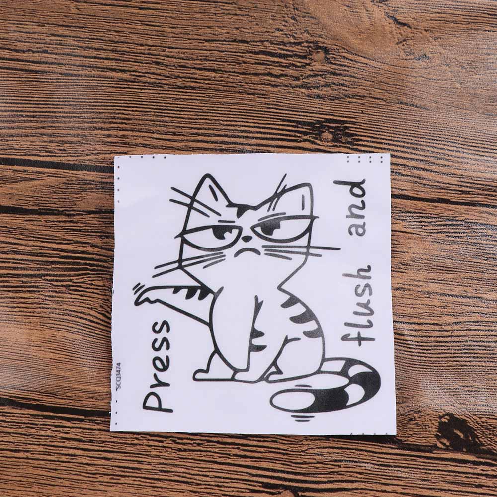 Waterproof Toilet Sticker PVC Cartoon Sticke Personality Bathroom Decal Toilet Water Tank