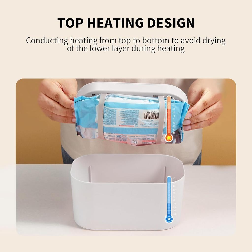 AMSLSIU Baby Wipe Warmer with Top Level Heating Technology Soothing and Comfortable Experience Baby Wet Wipes Temperature Heater