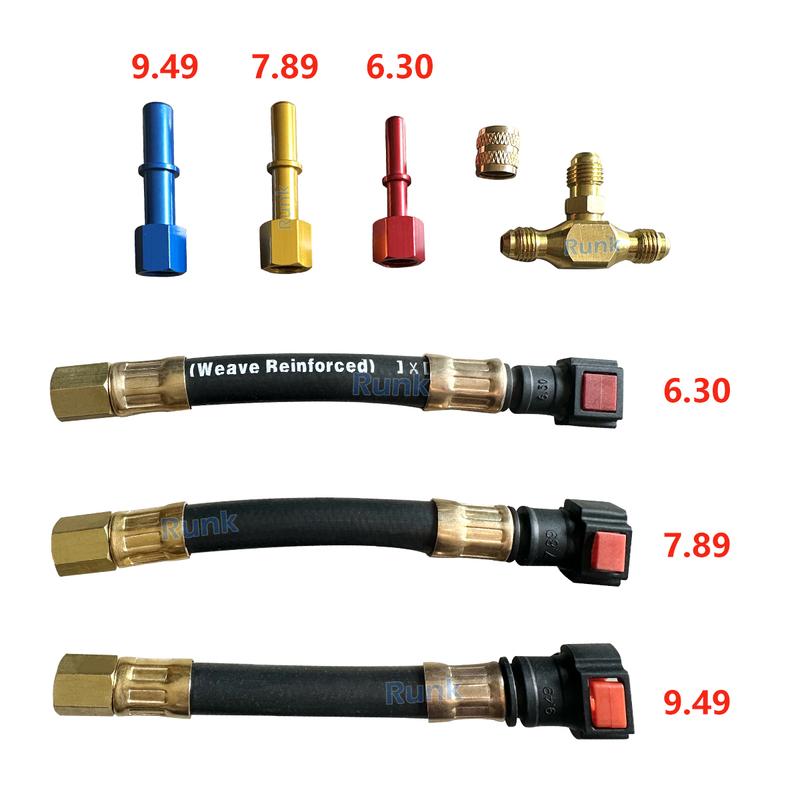Fuel Pressure Tester Kit 0-100PSI 3-Size Adapters Fuel Pump Pressure Tester Multiple Connection Methods for Car Truck Motorcycle