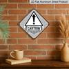 2D Flat - 1pc Metal Warning Decoration Gift with A Warning Arrow Theme, Designed for Colleagues, Suitable for Decorating Offices, Hallways, Garages