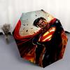 1pc Superman Automatic Folding Umbrella - Compact 8-Rib Design, Durable Plastic & Iron1315L