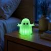 Small Flat Surface Decor Halloween Ghost Figurine, 3D Printed Cute Rock Statue, Mini Sculpture Funny Coffee Table Centerpieces Shelf Mantel Ornaments