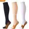 3 Pairs Copper Compression Socks Women Men Anti Fatigue Pain Relief Graduated Unisex Compression Stockings Knee High 15-20 MmHg