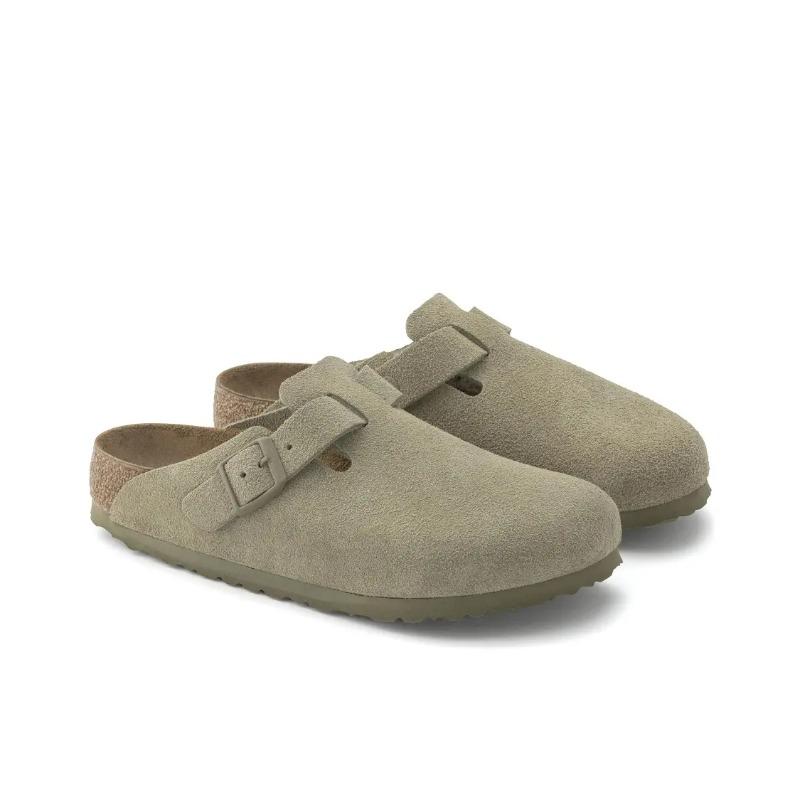Birkenstock Boston Unisex Comfort Slip On EVA Silent Slippers Green Regular Fit 1025788 37