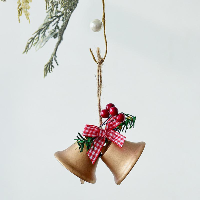 Weihnachtsornamente 4 Stück Vintage Metall Hängender Anhänger Zierglocke Für Kamin Fenster Wohnzimmer Baum Türkranz