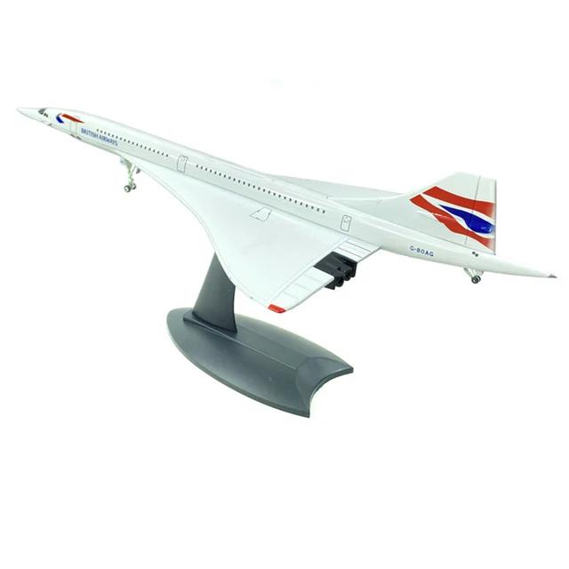 

1-125 Scale British Airways Concorde Metal Alloy Airplane Model 50cm UK Air Plane Model Children Birthday Gift Toys Collections No lights