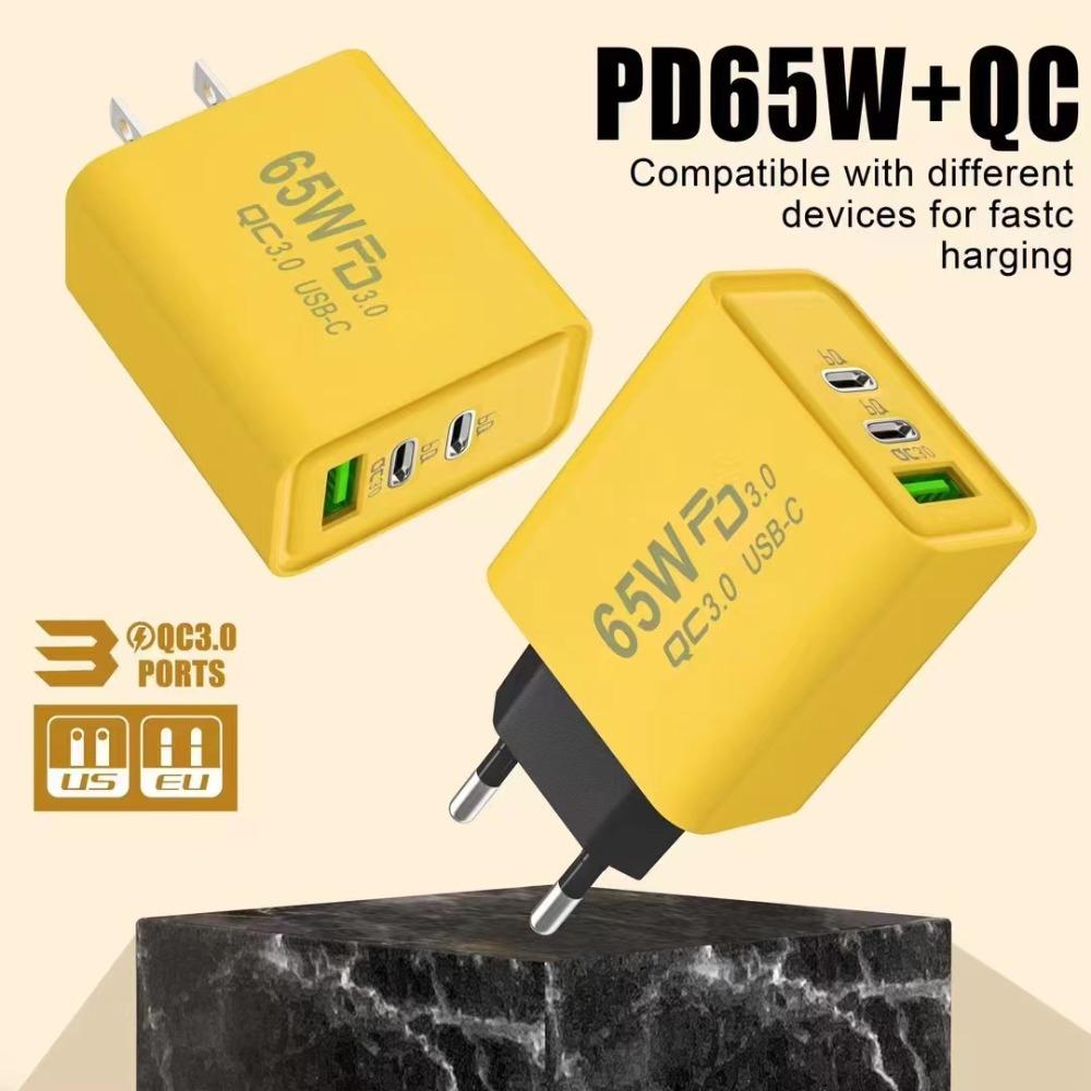 1 USB Mobile Charger 2 Type-C Intelligent Charging Head Portable Multi Port Adapter