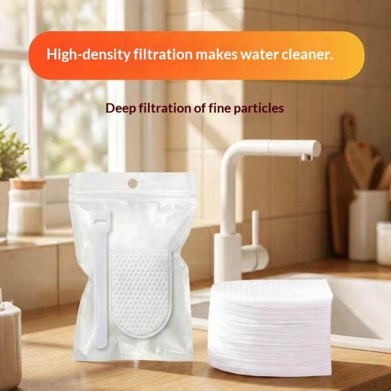 Water-Saving Universal Faucet Filter with Splash-Proof Cotton Bag and Secure Strap for Bathroom