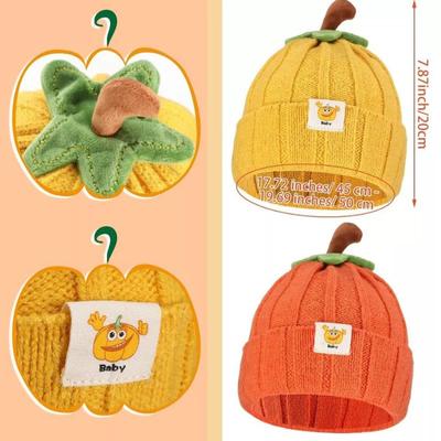 Winter Knitted Beanie Hat Halloween Baby Hat Cute Baby Pumpkin Hat Boys Girls