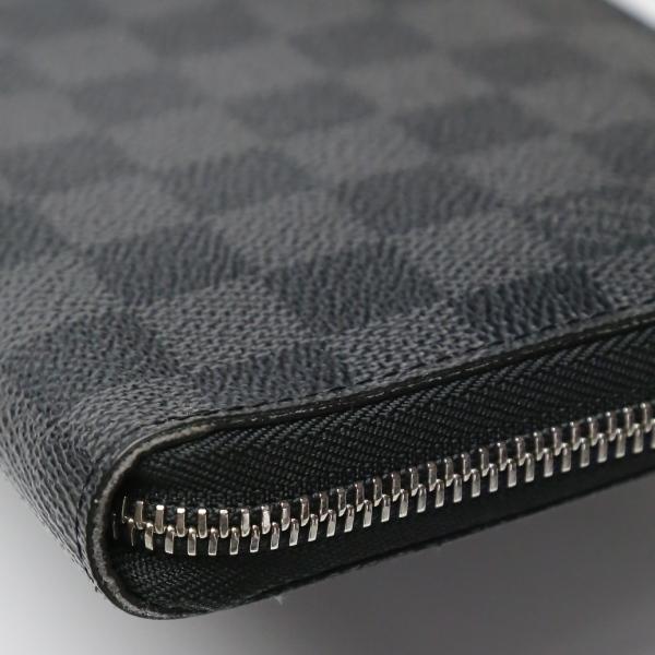 LOUIS VUITTON Damier Graphite Zippy Organizer N63077 Long Wallet purse black Used