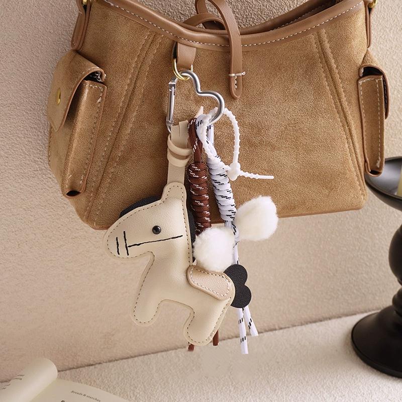 Bag Charm Leather Fashion Leather Pendant With Braided Rope Bag Gift All-purpose Bag Hanging Accessory