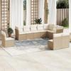 VidaXL Garden Lounge Set with Cushions 10 Pcs Beige Braided Resin 3249637