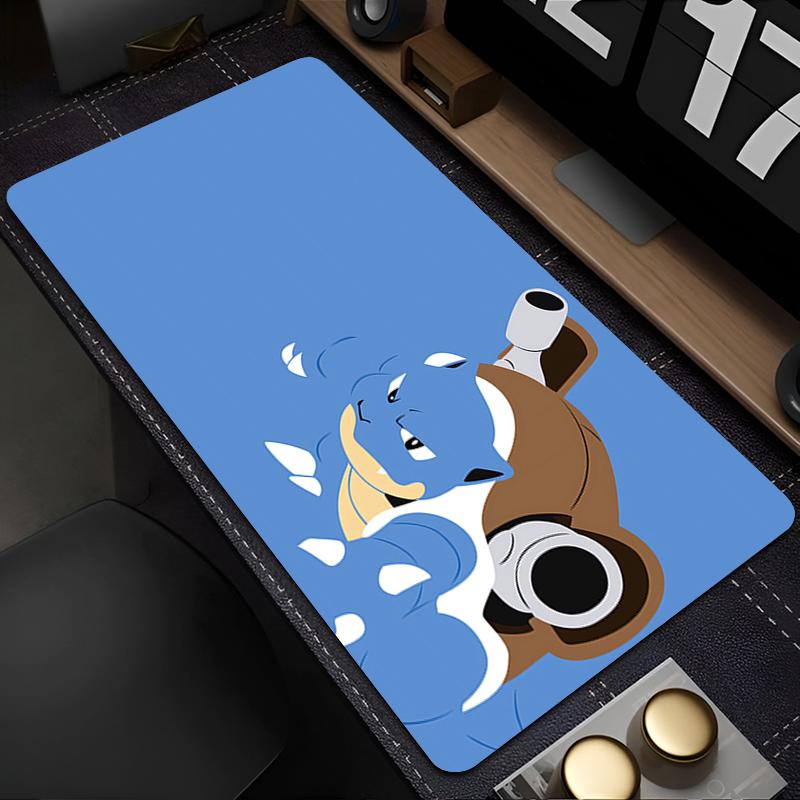 Mouse Pad Pokemon Squirtle xcm Gamer Edge White Computer HD Print Desk mat Keyboard Anime Gaming Accessories Mousepad Carpet