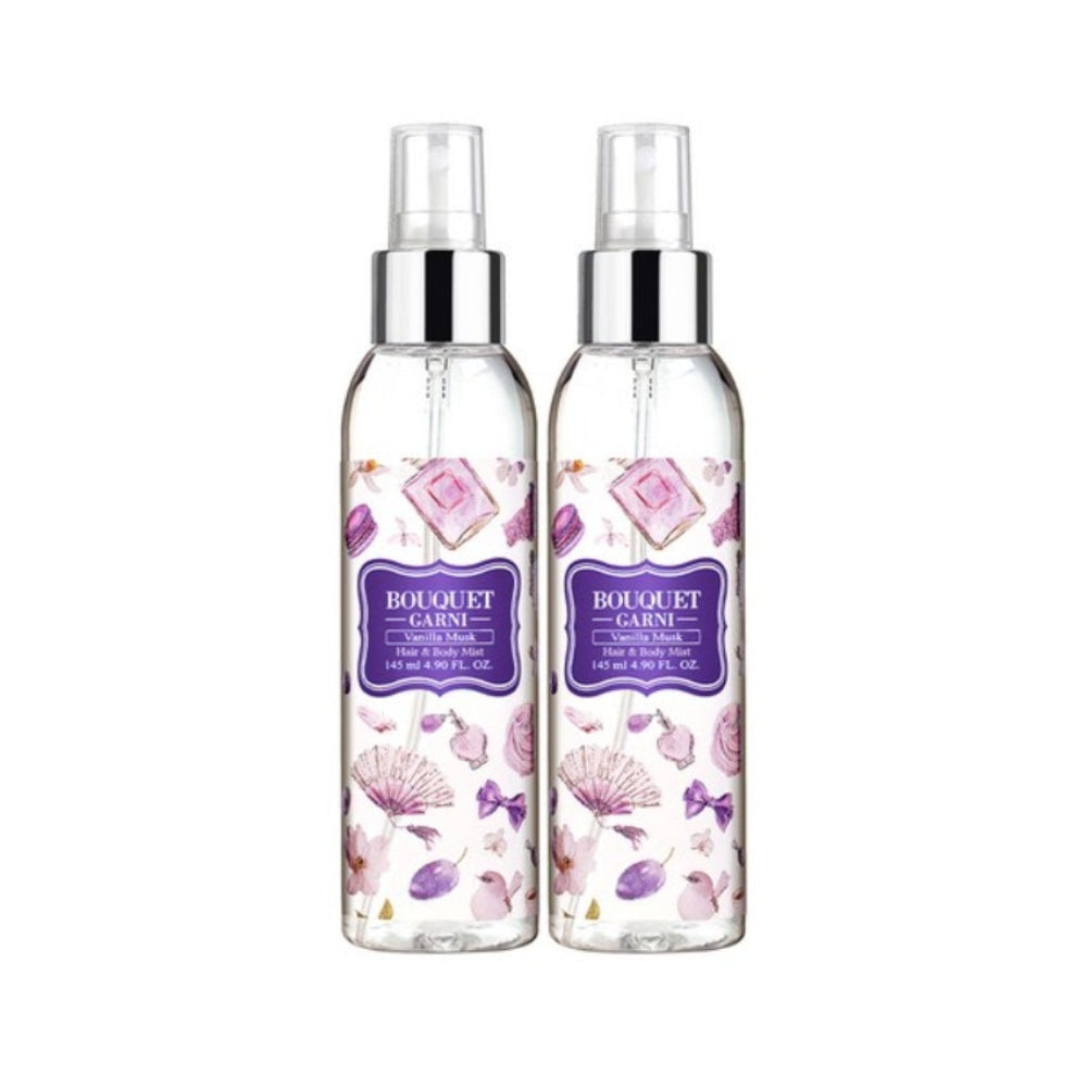 Bouquet Garni Vanilla Musk Hair & Body Mist 145ml*1Pc/2Pcs
