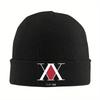 Anime Hunter X Hunter Association Logo Knitted Caps Women's Men's Beanies Winter Hats Acrylic Warm Melon Cap