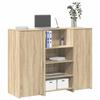 VidaXL Reception Desk Sonoma Oak 135x50x103.5 Cm Engineered Wood, Reception Counter, Salon Reception, Counter 3324189