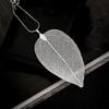 Eenvoudige Persoonlijkheid Natuurlijk Imitatie Blad Specimen Hanger Lange Slangenhanger Ketting voor Vrouwen Retro Creatief Sieraden Accessoire