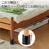 Adjustable Extension Legs for Beds, Tables, Sofas, Desks, and Kotatsu Tables. Set of 4. Height Adjustable. Supports 1000kg. Black. Round. 10cm High.