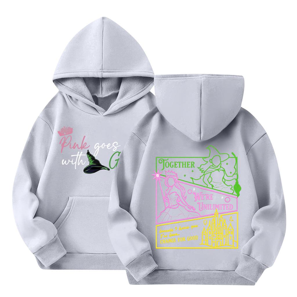Kinder Kapuzenpullover Trendiges Langarm Hexen-Sweatshirt
