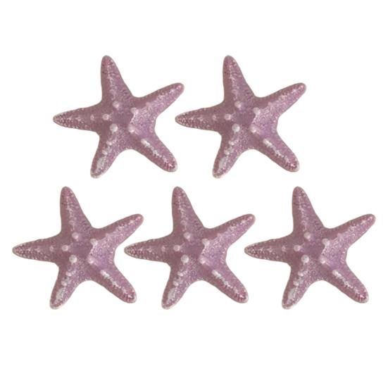 

5PCS Girls Hairpin with Simulated Starfish Shape Hair Clip Stable Grip Macaron Colors Hair Accessory for Beach Vacation фиолетовый
