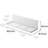 Yamazaki Magnetic Dish Drying Rack White, Approx. W42.4 X D14.2 X H12cm, Tower 3781
