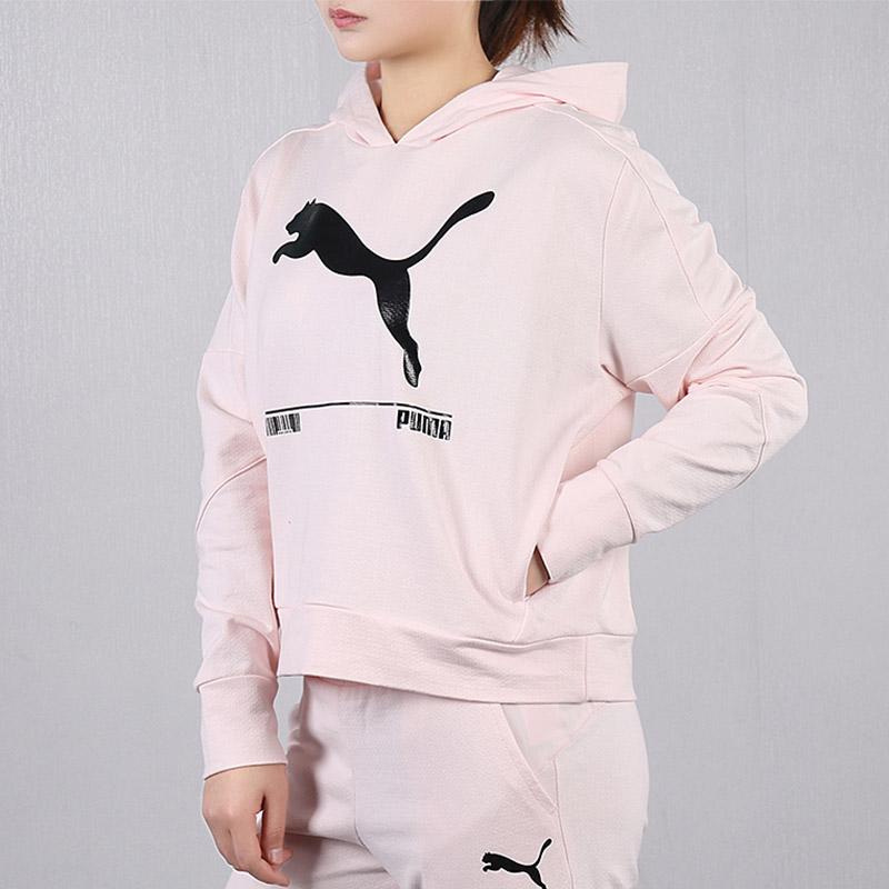 Puma Casual Sports Breathable Hooded Pullover Sweatshirt Women Tops Pink 582780-17
