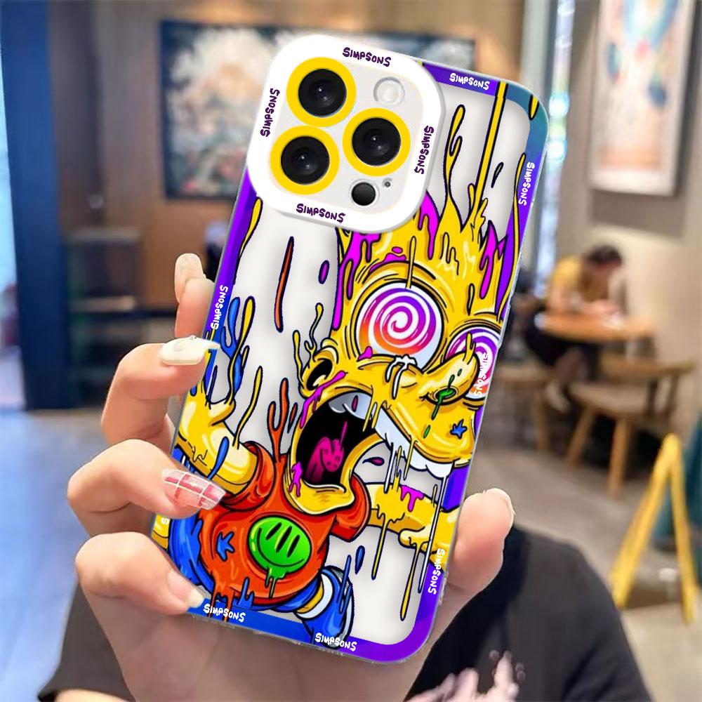 Funny The S-Simpsons Cover Clear Phone Case For iPhone Apple 16E 16 15 14 12 13 11 Pro 8 7 SE Plus X XR XS Max TPU Case Shell
