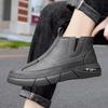 New High Top Boots Anti Slip Wear Resistant Water Proof Motorcycle Men Work Boot 2025 Chelsea Man Leather Shoes Bota Masculina