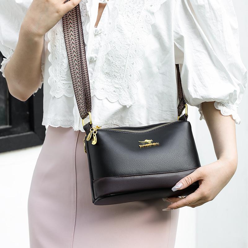 Stylish Multi-layer Stone Pattern Shoulder Crossbody Bag with Tassel – Large Capacity Lycée Women's Bag