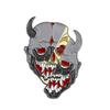 Creative Japanese Prajna Mask Brooch Pin Horror Ghost Metal Clothing Badges Pin Decoration Gifts for Female Male