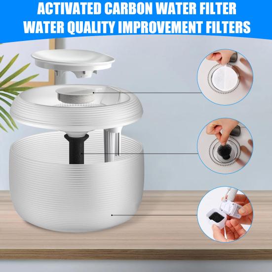 

8/16 шт. Замінний фільтр для котячого фонтану з активованим вугіллям і губками 8pcs