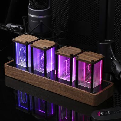 ClocTeck Nixie Tube Clock - Stylish Walnut Digital Timepiece with Wi-Fi Sync, Alarm & 12/24h Display - Perfect Ready-to-Use Retro Gift for Friends