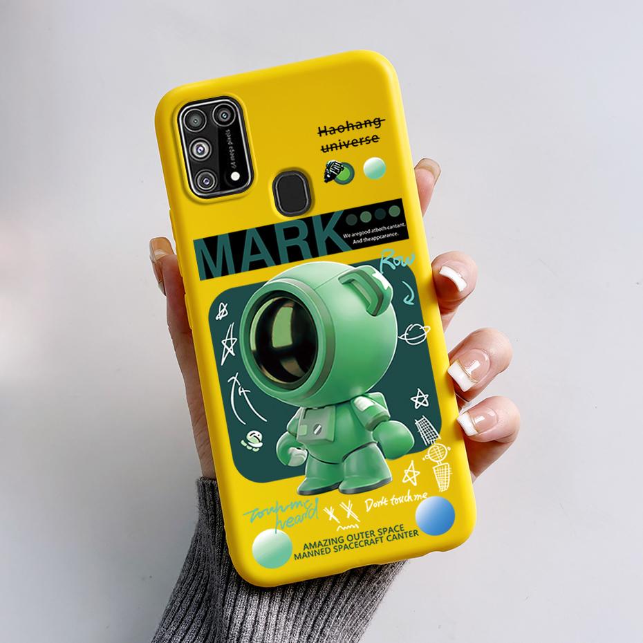 Silicone Case For Samsung M31 M 31 Cover Cute Rabbit Panda Shockproof Phone Case For Samsung Galaxy M31s M31 s M315F M317F Etui