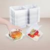 Disposable Plastic Food Containers Transparent Flip Lid with Cover for Desserts Burgers Cakes