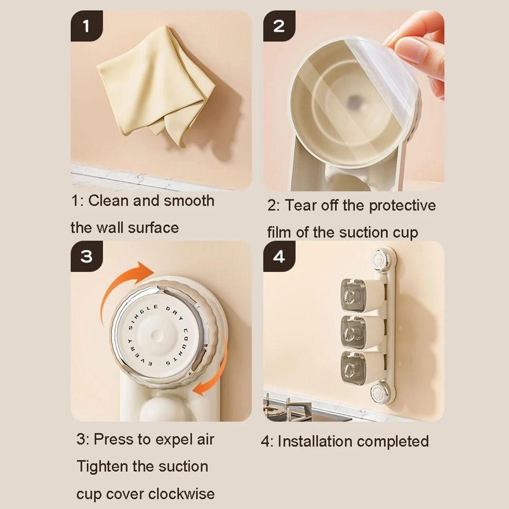 Punch Free Wall Mounted Condiment Container 2/3 Grids Condiment Storage Rack Seasoning Jar Salt