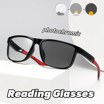 Photochromic Outdoor Sports Reading Glasses, Dual-function Multifocal Reading Glasses, Suitable for Both Near and Far Use