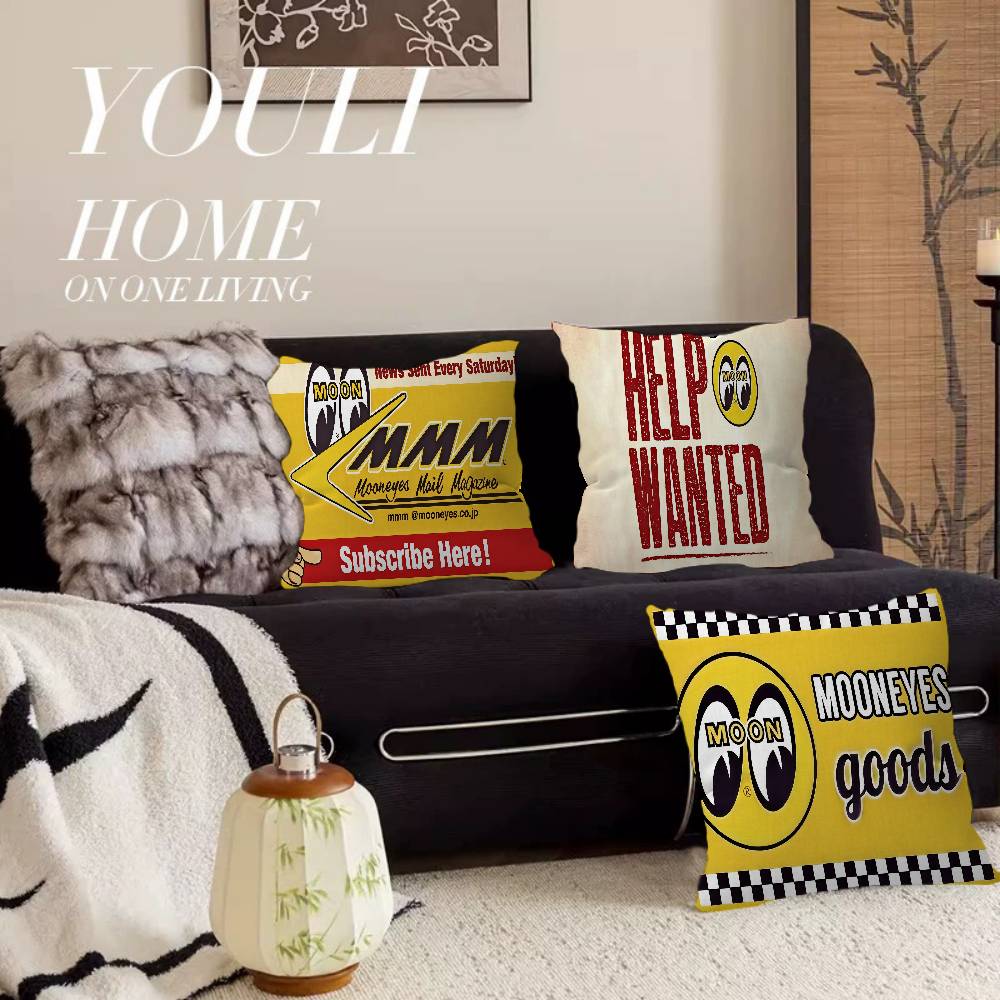 M-Mooneyes Pillow Cover for Bedroom Room and Living Room Sofa Decorative Cushion Cover
