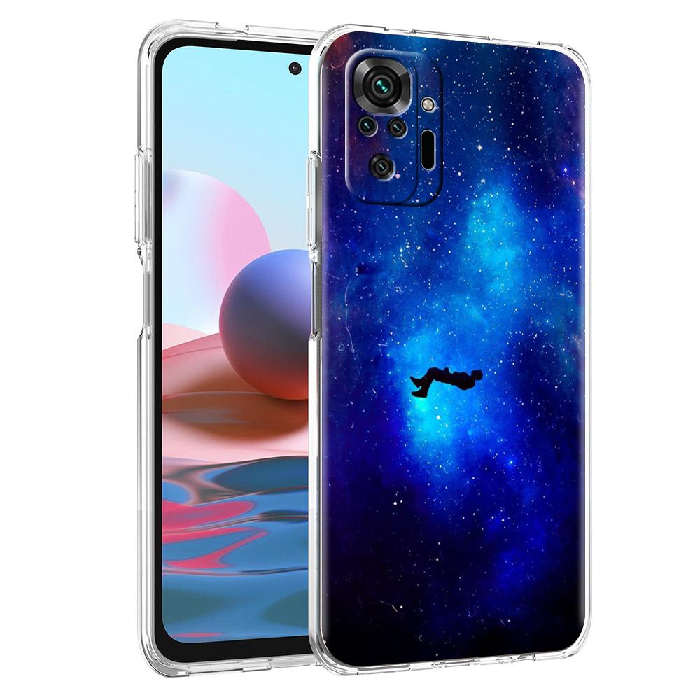 Custodia per Telefono Per Xiaomi Poco X3 NFC M3 F3 Redmi Note 9S 9 8 10 Pro 7 8T 9C 9A 8A K40 Cover Trasparente Spazio Colorato Galassia Universo