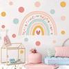 Bohemian Large Rainbow Watercolor Wall Sticker Vinyl DIY Removable Wall Decals Nursery Girls Room Playroom Home Decor