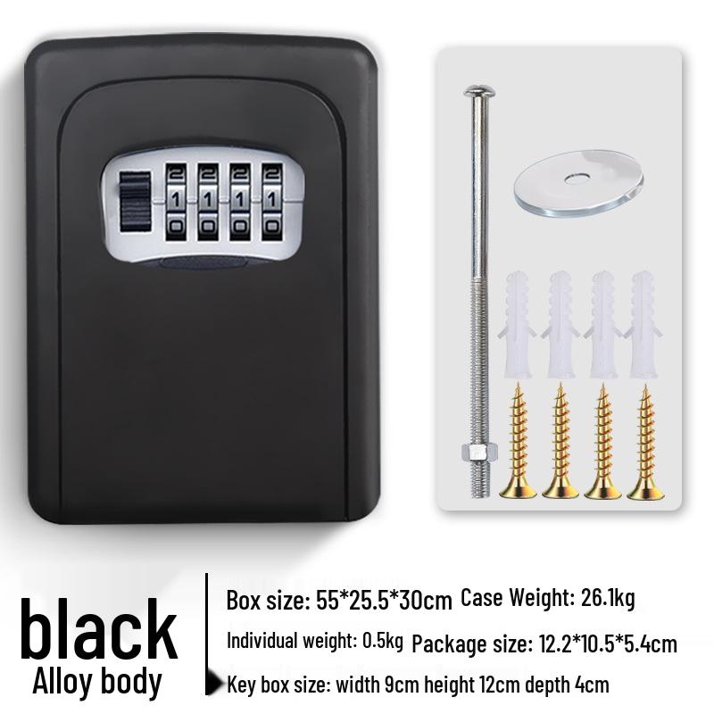 Wall-Mounted Anti-Theft Key Lock Box for Homes and Construction Sites