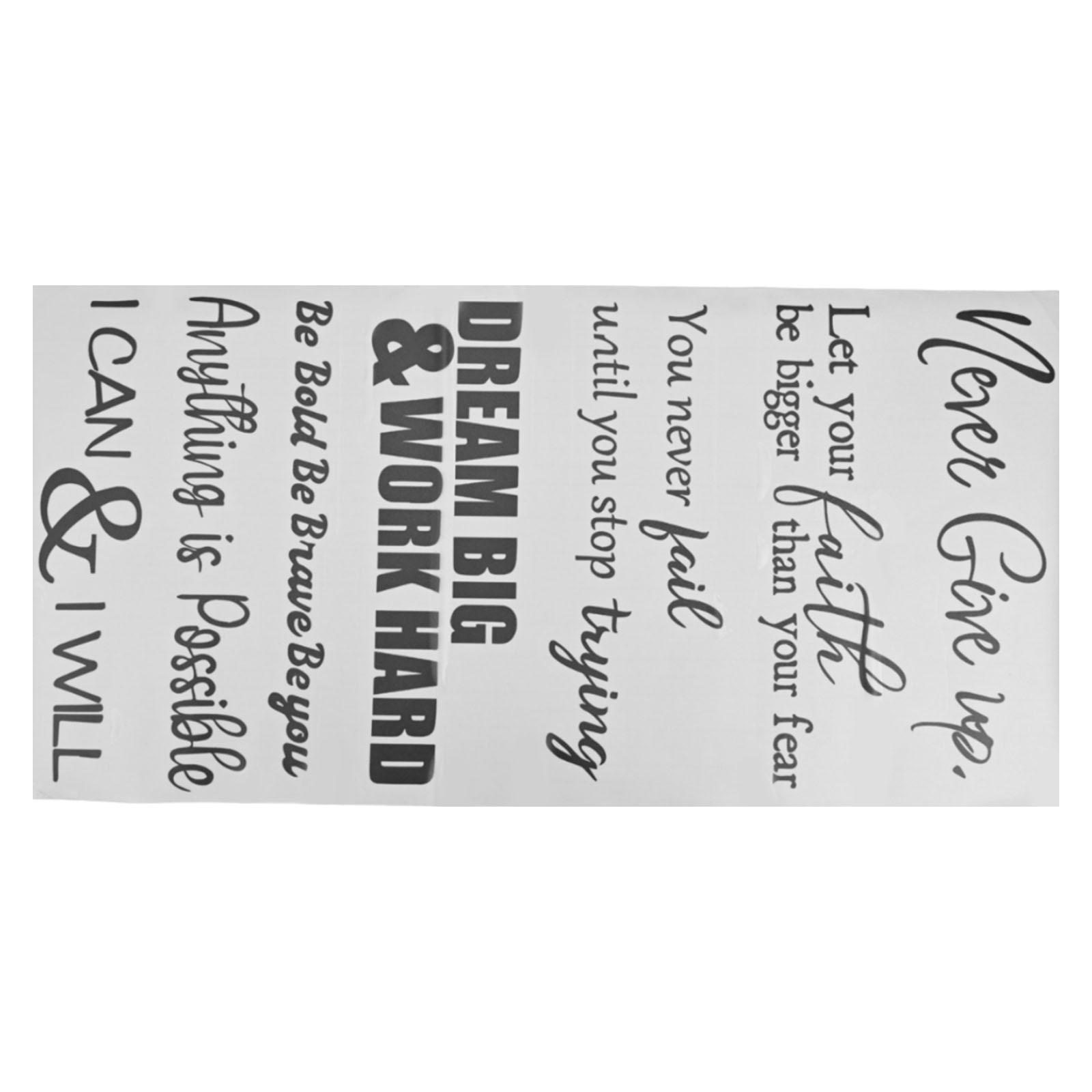 

Inspirational Wall Stickers Set Motivational Quotes PVC Decorative Decals