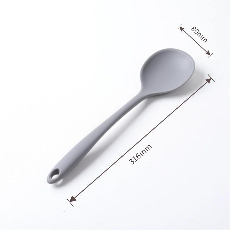 1pc Silicone Spatula, Food Grade Non Stick Cookware Safe, High Heat Resistant, Durable Kitchen Cooking Stirring Spoons