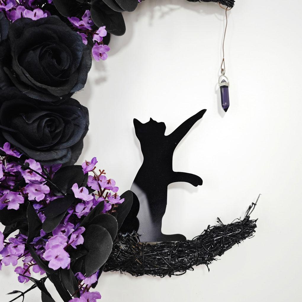 Plastic Brighten Up Door Halloween Festival With Door Wreath Halloween Wreaths With Lights