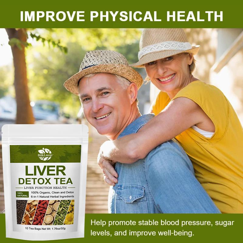 Liver Detox Tea, Chinese Kidney & Liver Detox Herbal Tea Support Kidney Healthy Function with 6 Precious Ingredients Formula