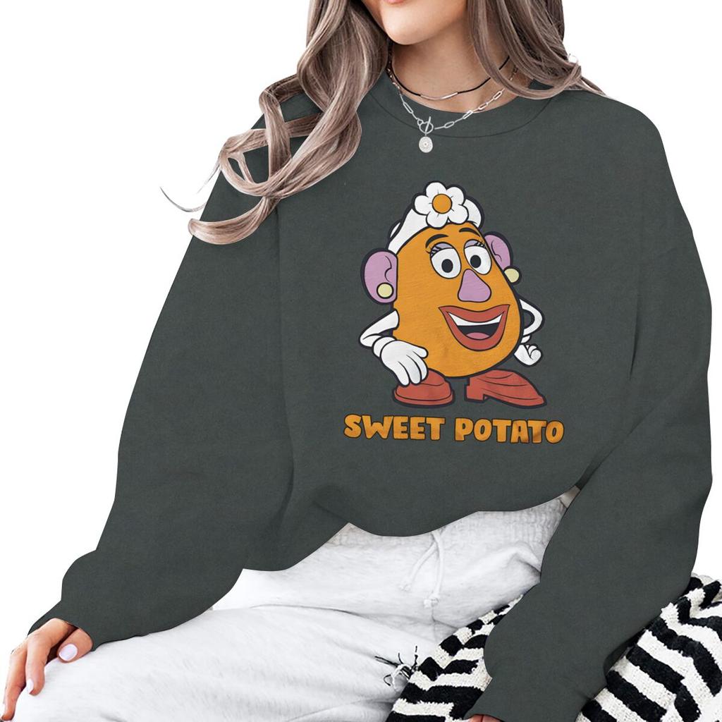 Cartoon Spud Muffin Sweet Potato Print Sweatshirt New Men Women Happy Valentine Gifts Long Sleeve Fashion Couple Pullover