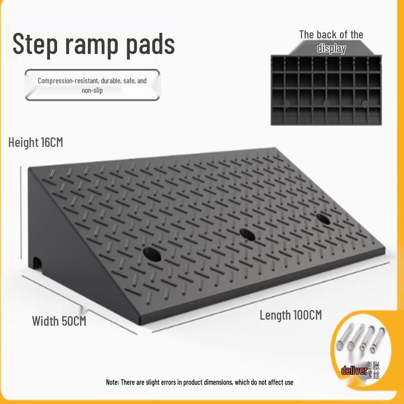Rubber Curb & Threshold Ramp Mat for Home and Car 